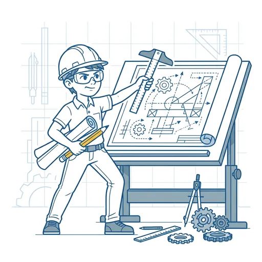 EngineerForge mascot demonstrating