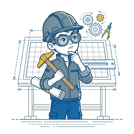 EngineerForge mascot thinking