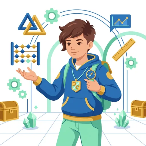 MathQuest mascot demonstrating