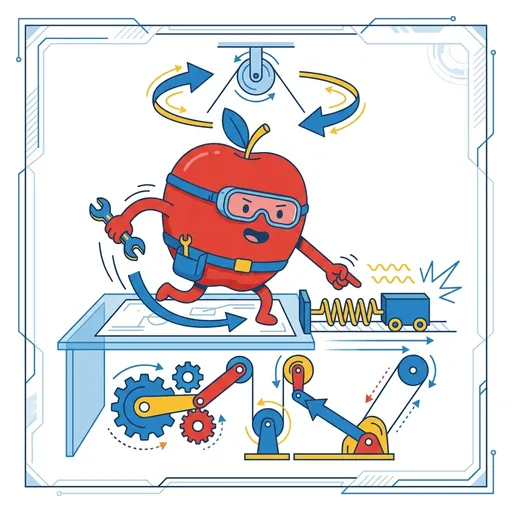 PhysicsForge mascot demonstrating