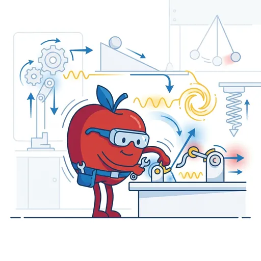PhysicsForge mascot working