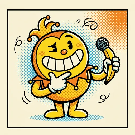 PunchlineForge mascot thinking