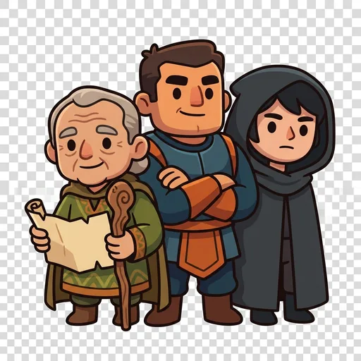 Wise-Elder, Threshold-Guardian and Shadow portrait